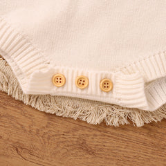 Children's Romper Easter Rabbit Ear Letter Embroidery Round Neck Long Sleeve Sweater