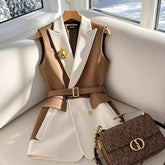 Women's Fashionable Patchwork Suit Vest