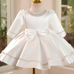 Birthday Princess-Style Chic White Tutu Dress