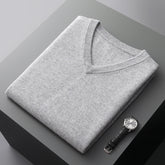 Loose-fit V-neck Sleeveless Sweater Knitted Wool Sweater