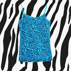 Leopard Print Hot Girl All-match Fashion Street Style Elegance Sleeveless Slim Strap Top