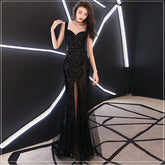 Fishtail Long Summer Sequins Sling Evening Dress Banquet
