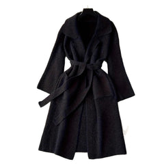 Elegant Minimalist Long-style Fashion Knit Cardigan Coat