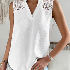 Solid Color Stand Collar V-Neck Jacquard Sleeveless Casual Vest