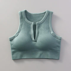 Nylon Seamless High-Elastic Sports Bra For Summer