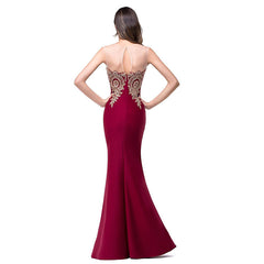 Amazon Europe dress back hollow applique package hip dress fishtail skirt female perspective