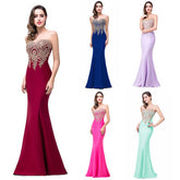 Amazon Europe dress back hollow applique package hip dress fishtail skirt female perspective