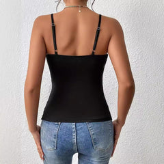 Amazon New Women's Off-the-shoulder Top Sleeveless Sling Out Cropped Tank Top Slim Fit Women Clothing