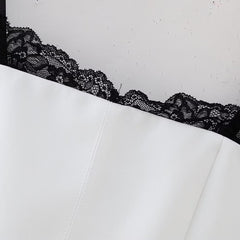European And American-style French Womens Lace-spliced Top