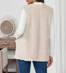 Stylish Casual Cardigan With Plush Pockets On Both Sides