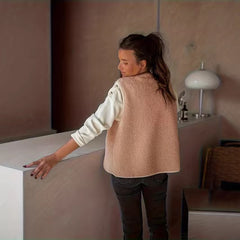 Womens Front-button Closure And Pocket Details Casual Blazer Vest