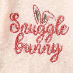 Children's Romper Easter Rabbit Ear Letter Embroidery Round Neck Long Sleeve Sweater