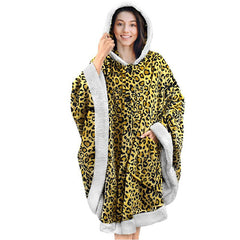 Flannel Double Pocket Soft Plush Cloak