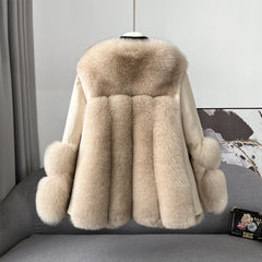 Women's Fur Coat A Young Down Jacket Thickened To Keep Warm