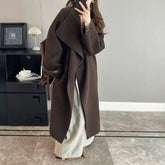 Fashionable Double-Faced Wool Coat For Women