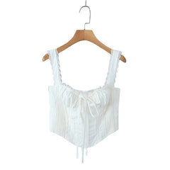 French Lace Trim Small Sling Vest