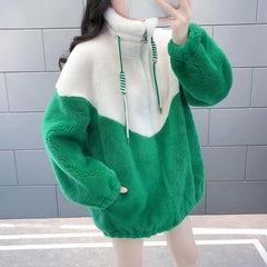 Women's Fashionable Loose Patchwork All-Match Coat