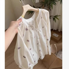 SpringSummer New Loose-fit Figure-flattering Shirt Versatile Top