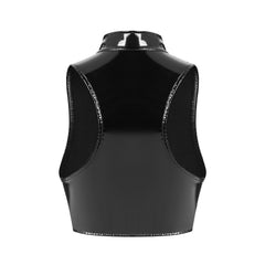 Women's Mirror Bright Leather Vest