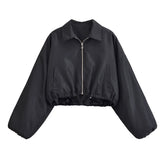 New Autumn Versatile Minimalist Short Jacket With A Turn-down Collar And Skirt