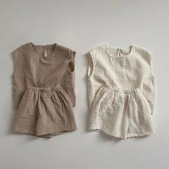Breathable Vest Shorts Set All-matching Comfortable Children