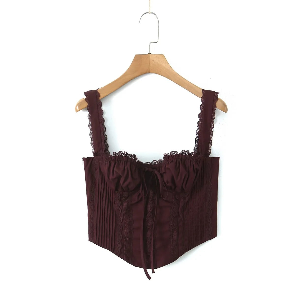 French Lace Trim Small Sling Vest
