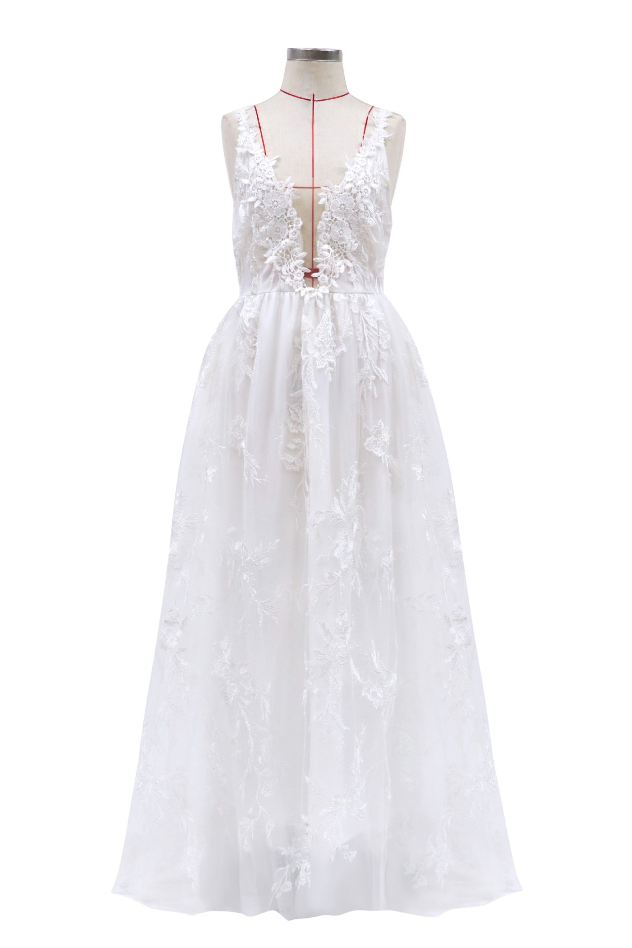 Bride Suspenders Wedding Evening Dress