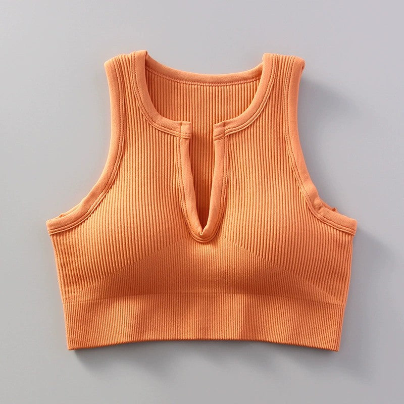 Nylon Seamless High-Elastic Sports Bra For Summer