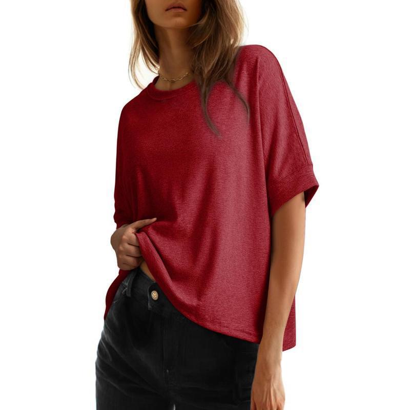 Women's Batwing Sleeve Basic Short Sleeve