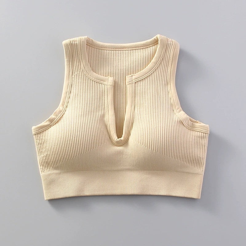 Nylon Seamless High-Elastic Sports Bra For Summer