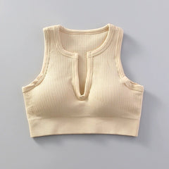 Nylon Seamless High-Elastic Sports Bra For Summer