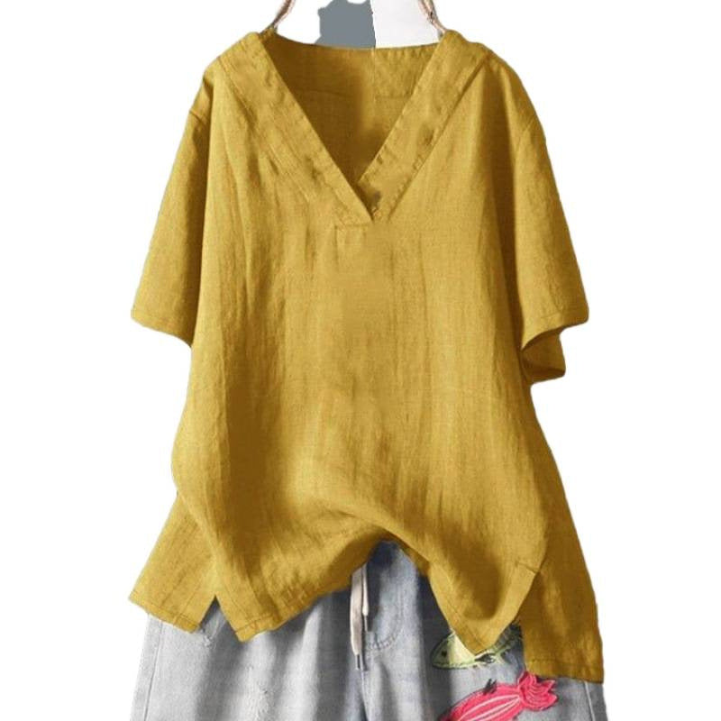 Loose-fitting Artistic Summer Top For Women