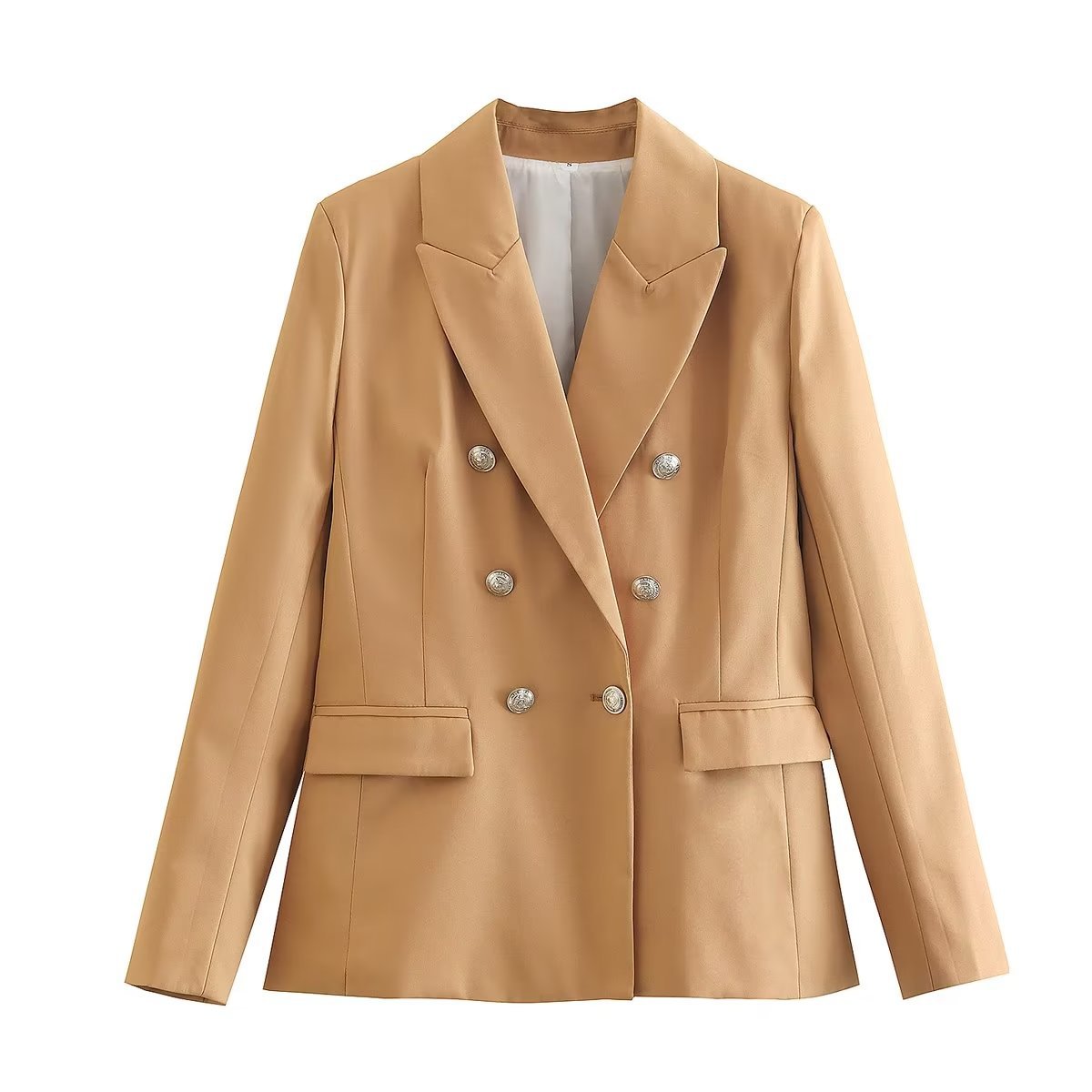 Autumn Women's Double-Breasted Slim-Fit Blazer