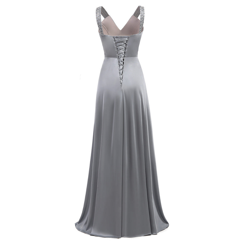 Women Sleeveless A-Line Elegant Wedding Party Formal Gowns Long Evening Dress