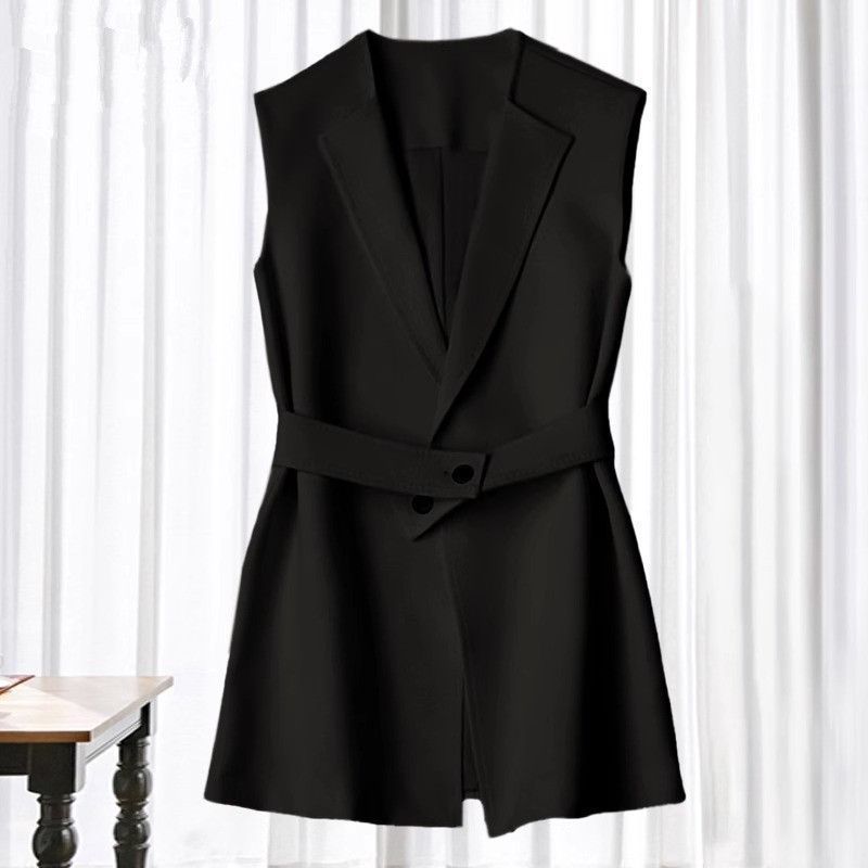 Slimming Waist-tied Vest For Suits Sleeveless Waistcoat