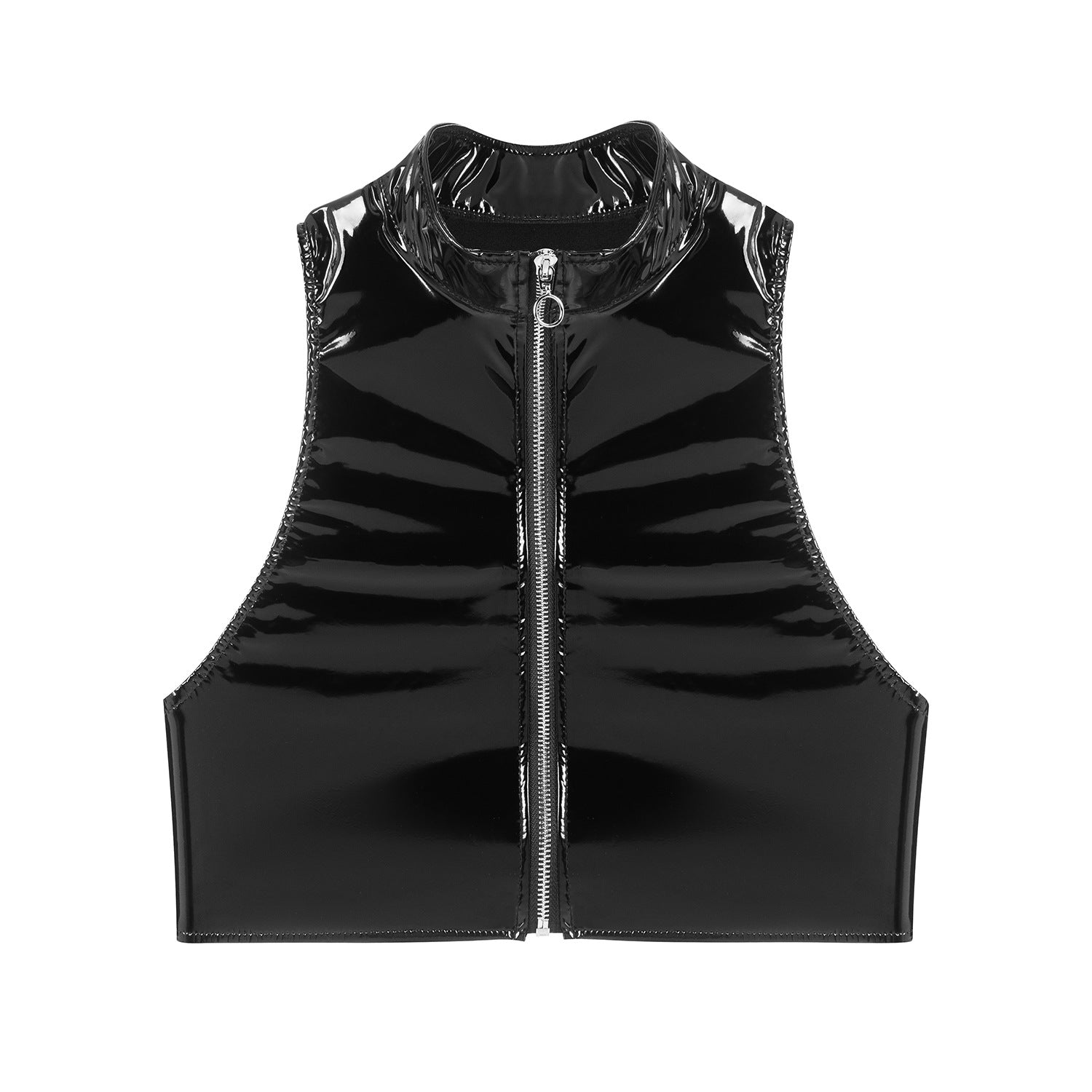 Women's Mirror Bright Leather Vest