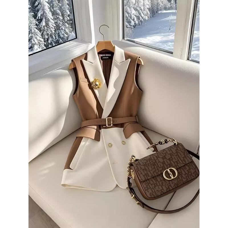 Women's Fashionable Patchwork Suit Vest
