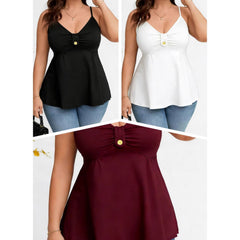 Womens Strapped Dress With Button Adjustments