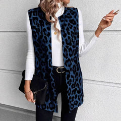 Womens Stylish Casual Leopard-print Jacket