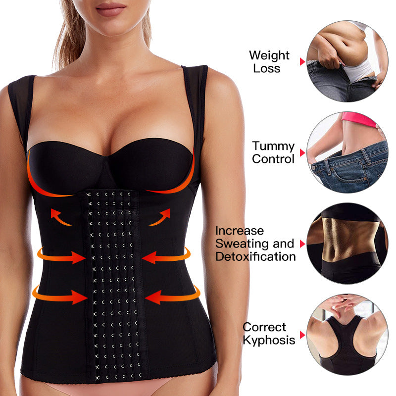 Body-shaping Waist-cinching Tummy-control Vest With Uplift And Push-up Support