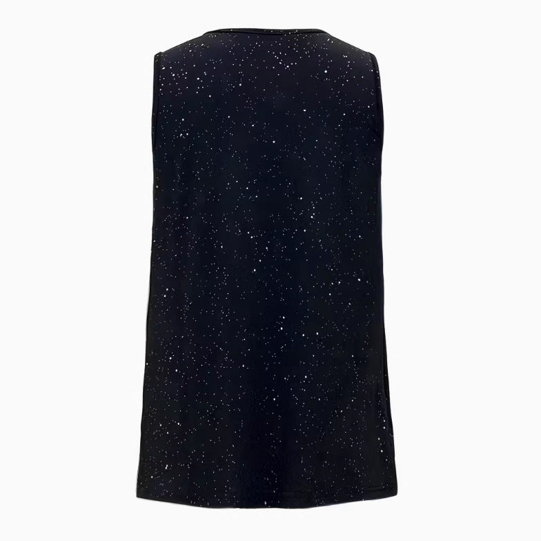 Elegant Personalized Buckle U-Neck Solid Color T-Shirt