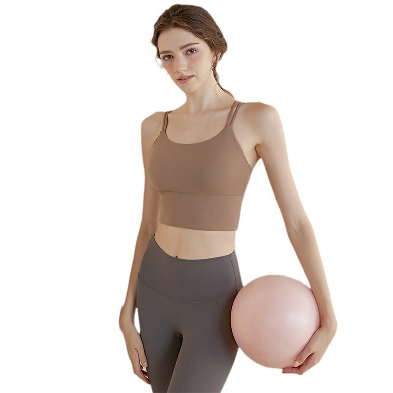 Non-slip Padded Running Bra Beautiful Back Design Ideal For Yoga And Fitness