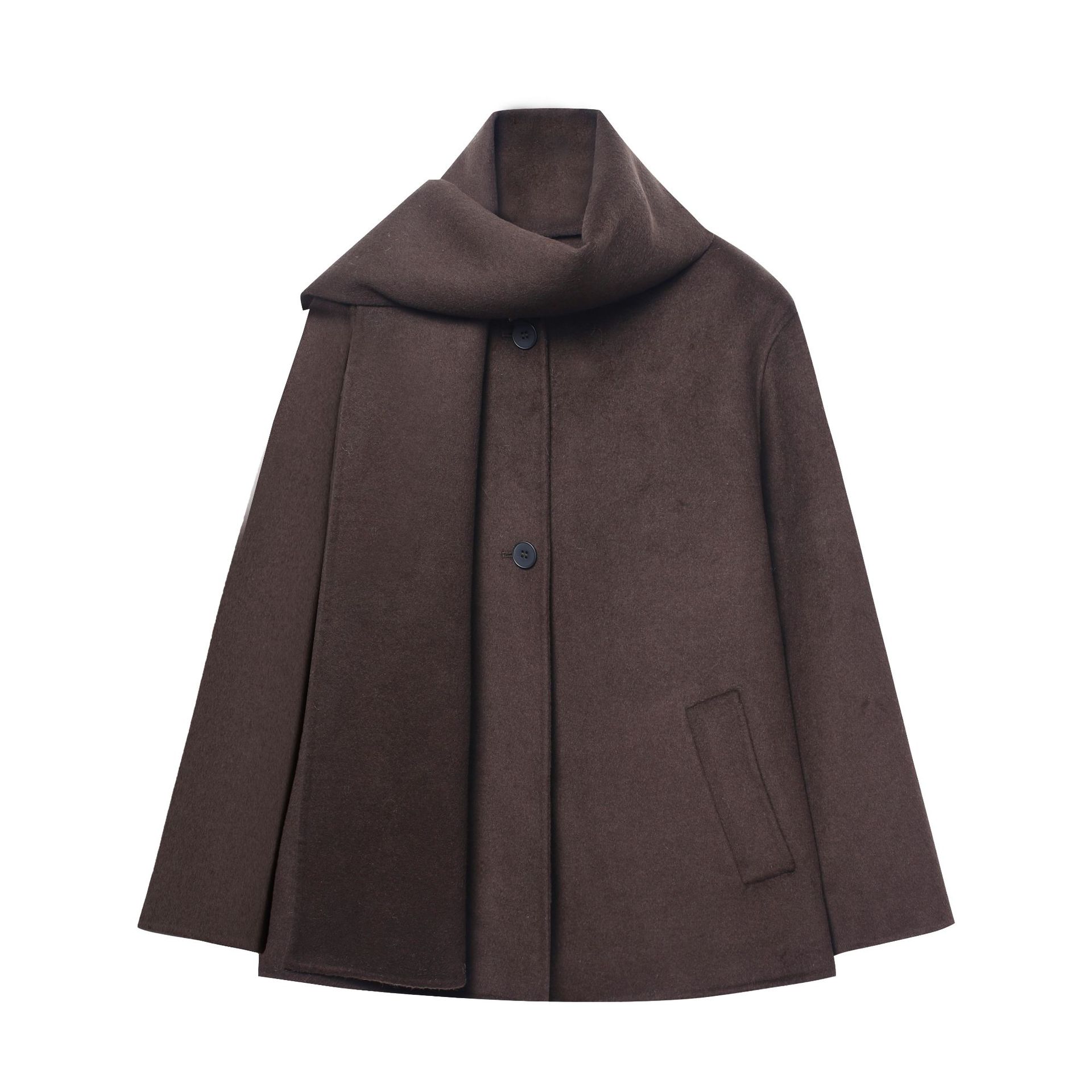 Fashionable And Elegant Womens Scarf Short Coat Jacket