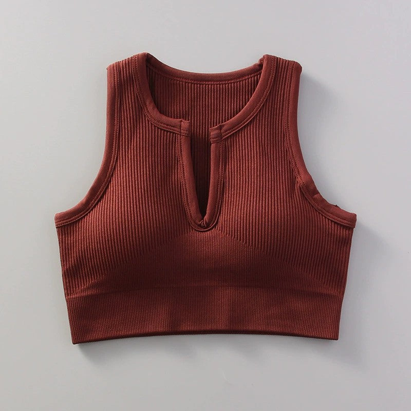 Nylon Seamless High-Elastic Sports Bra For Summer