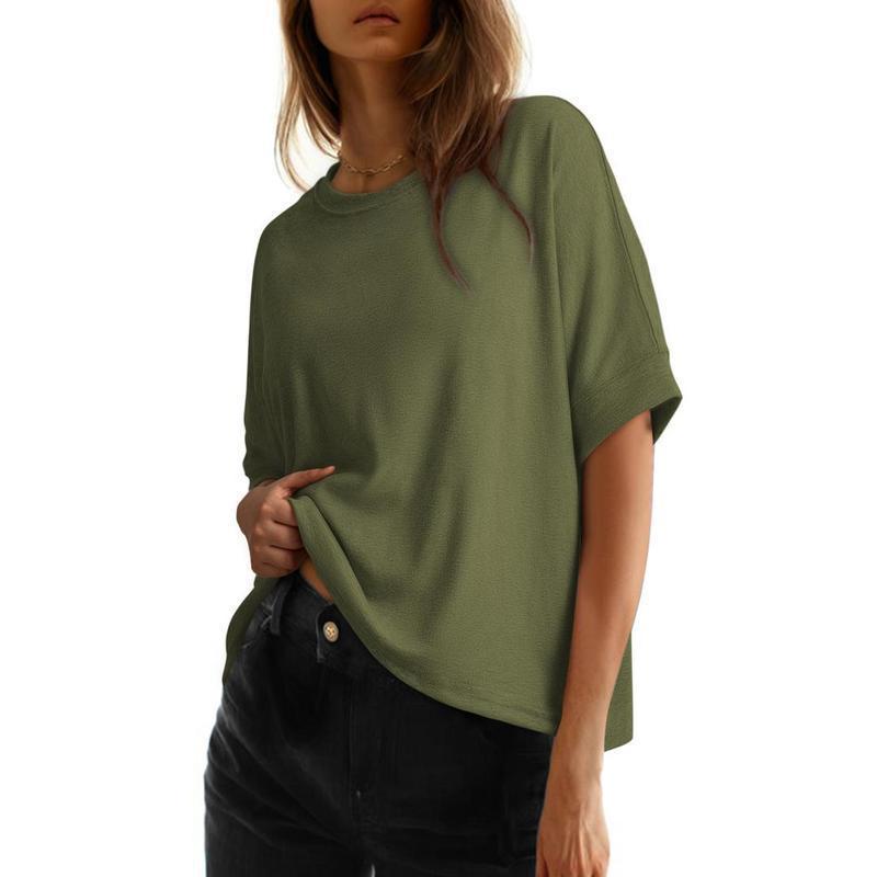 Women's Batwing Sleeve Basic Short Sleeve