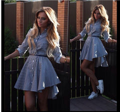 2021ebay fast selling female long sleeved dress cocktail casual Mini Dress