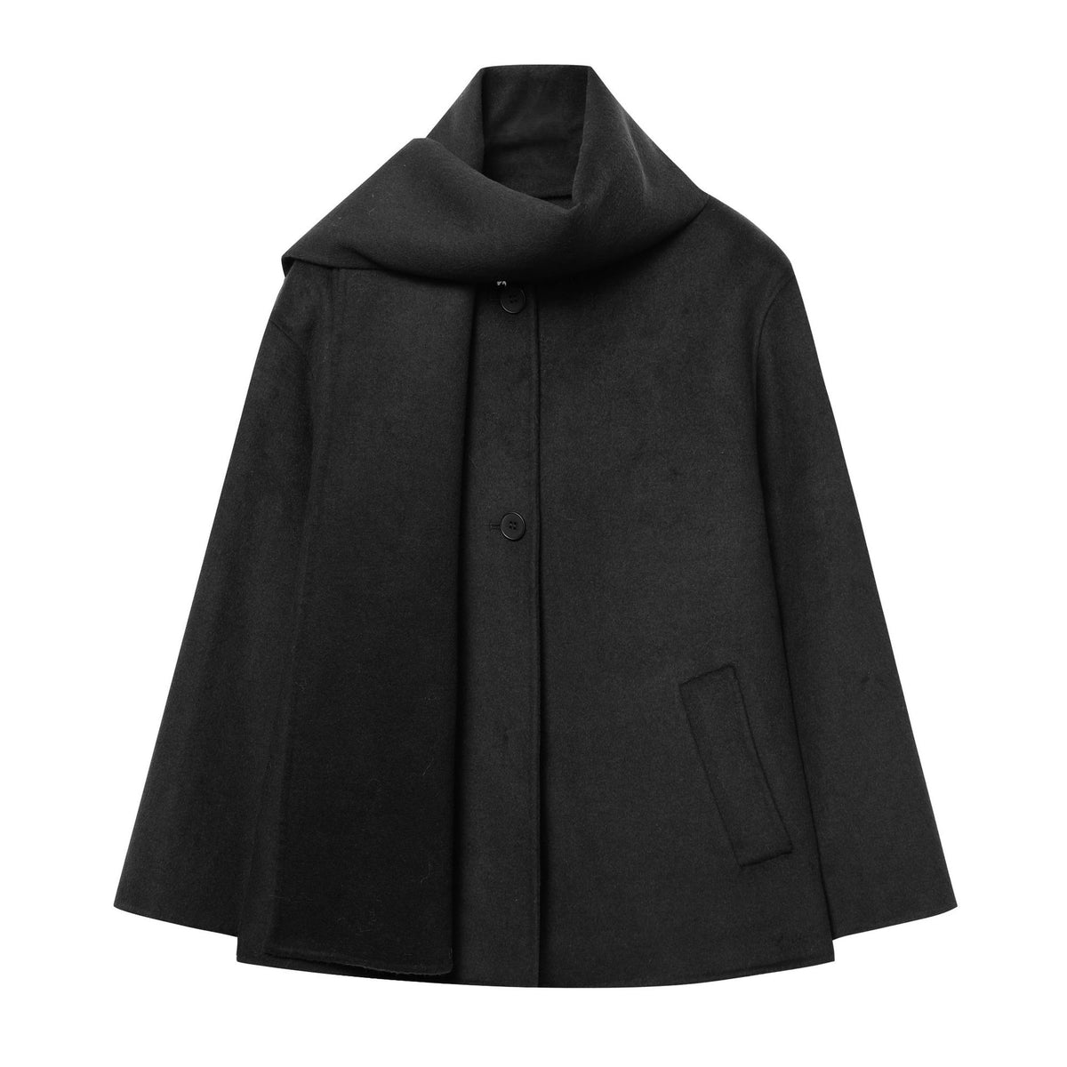 Fashionable And Elegant Womens Scarf Short Coat Jacket