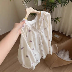 SpringSummer New Loose-fit Figure-flattering Shirt Versatile Top