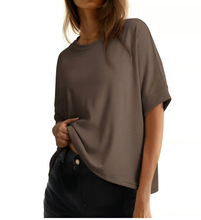 Women's Batwing Sleeve Basic Short Sleeve