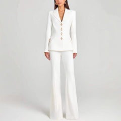 Women's Solid-Colored Casual Fashion Long-Sleeve Blazer